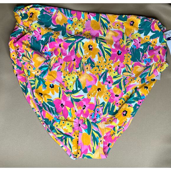 Anne Cole Ocean Sunshine Floral Convertible Swim Bottom XL NWT - Picture 3 of 4